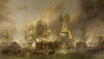 The Battle Of Trafalgar Artwork by William Clarkson Stanfield