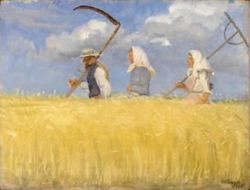 Harvesters Artwork by Anna Ancher