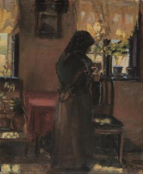 An Old Woman In Her Room Artwork by Anna Ancher