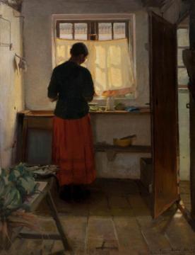 The Maid In The Kitchen Artwork by Anna Ancher