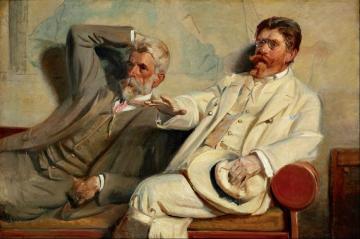 Art critics. Study Artwork by Michael Peter Ancher