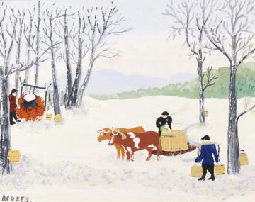 Gathering Sap Artwork by Anna Mary Robertson Grandma Moses