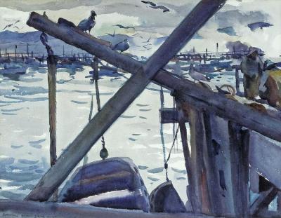 Monterey Waterfront Artwork by Armin Hansen