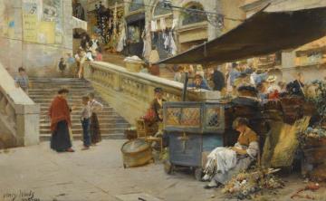 On The Foot Of The Rialto, Venice Artwork by Henry Woods