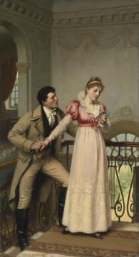 Yes or No? Artwork by Edmund Blair Leighton