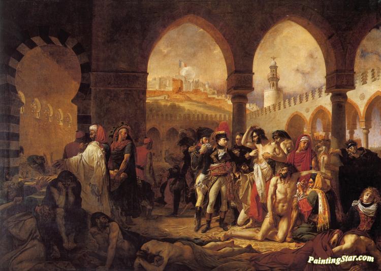 Bonaparte Visiting the Pesthouse in Jaffa Artwork by Antoine Jean Gros