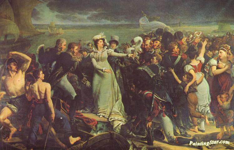 Embarquement de la Duchesse d'Angouleme a Pauillac Artwork by Antoine Jean Gros