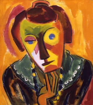 Portrait Of Emy Artwork by Karl Schmidt Rottluff