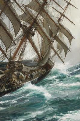Wind In The Rigging Artwork by Montague Dawson