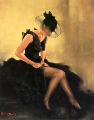 Evening Black Artwork by Jack Vettriano