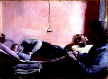 Niels Gaihede's afternoon nap Artwork by Christian Krohg