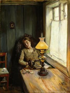 Tired Artwork by Christian Krohg