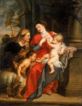 The Virgin and Child with Sts. Elizabeth and John the Baptist Artwork by Peter Paul Rubens
