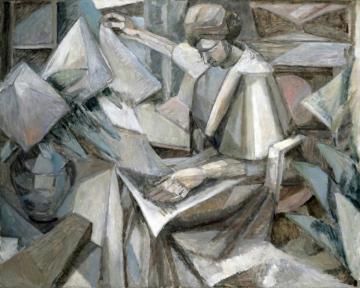 La Femme Aux Phlox (woman With Phlox) Artwork by Albert Gleizes