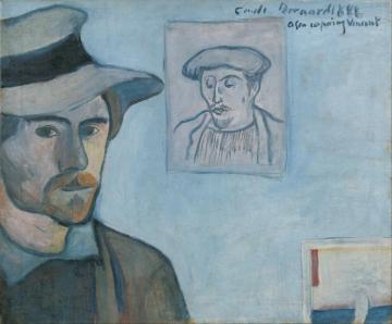 Self-portrait With Portrait Of Gauguin Artwork by Émile Bernard