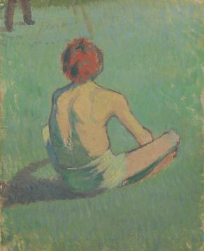 Boy Sitting In The Grass Artwork by Émile Bernard