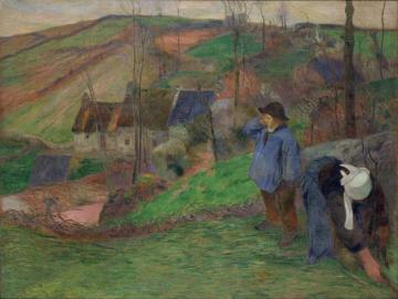 Landscape of Brittany Artwork by Paul Gauguin