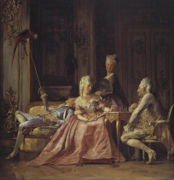 Scene from the court of Christian VII Artwork by Kristian Zahrtmann