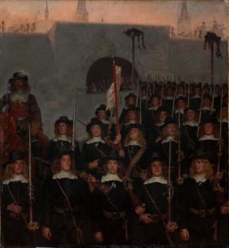Students leave to defend Copenhagen in 1658 Artwork by Kristian Zahrtmann