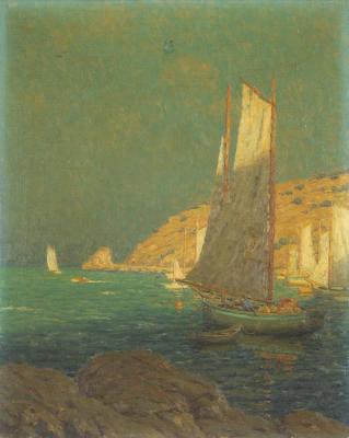 Sailing Among Golden Bluffs Artwork by Granville Redmond