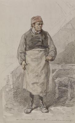 Man In Apron And Cap,1855 Artwork by Paul Gavarni