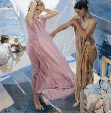 After Bathing, Valencia Artwork by Joaquin Sorolla y Bastida