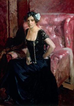 Clotilde in evening dress Artwork by Joaquin Sorolla y Bastida