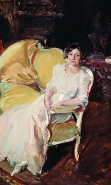 Clotilde Seated On The Sofa Artwork by Joaquin Sorolla y Bastida