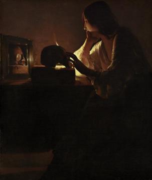 The Repentant Magdalen Artwork by Georges de la Tour