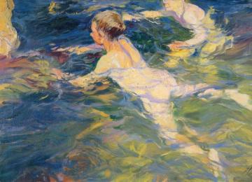 Swimmers, Javea Artwork by Joaquin Sorolla y Bastida