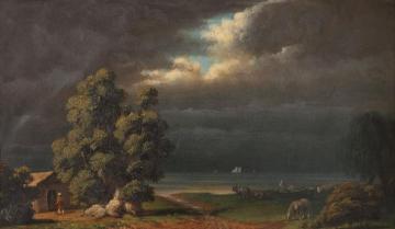 Costa del Rio de la Plata Artwork by Prilidiano Pueyrredon