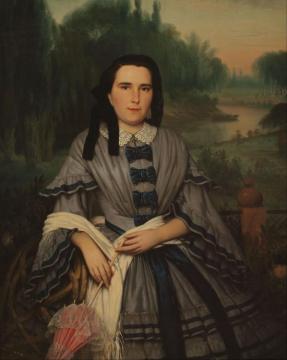 Retrato de la Senora Elvira Lavalleja de Calzadilla Artwork by Prilidiano Pueyrredon