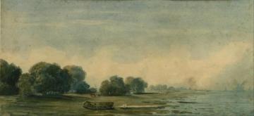 Paisaje de la costa Artwork by Prilidiano Pueyrredon