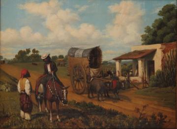 Un alto en la pulperia Artwork by Prilidiano Pueyrredon