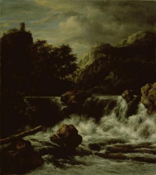 Berglandschap met waterval Artwork by Jacob van Ruisdael