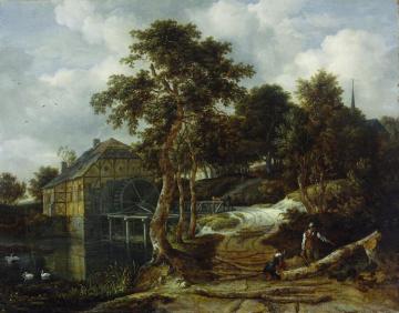 Landschap Met Watermolen Artwork by Jacob van Ruisdael