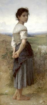 The Young Shepherdess Artwork by William Adolphe Bouguereau