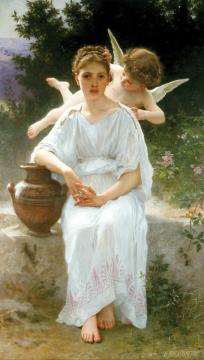Whisperings of Love Artwork by William Adolphe Bouguereau
