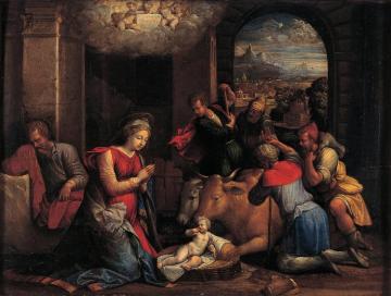 Adoration of the Sheperds Artwork by Benvenuto Tisi