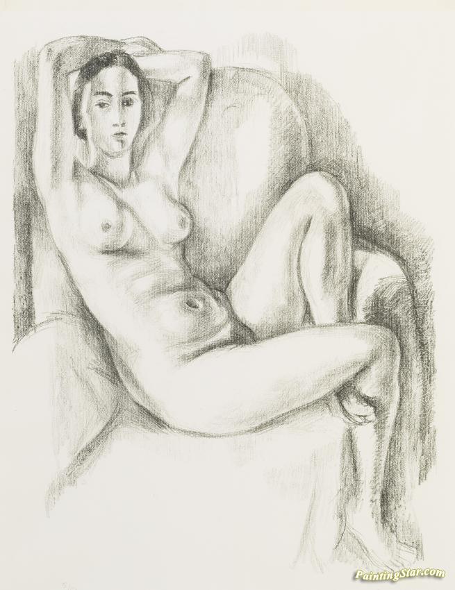 Nu Au Coussin Bleu Artwork by Henri Matisse