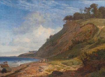 A Danish Coast. View From Kitnas On Roskilde Fjord. Zealand Artwork by Johan Thomas Lundbye