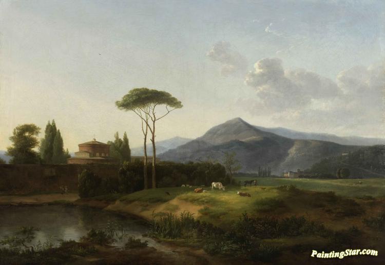 A landscape with the Alban hills and Monte Cavo Artwork by Simon Denis