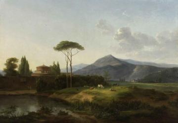 A landscape with the Alban hills and Monte Cavo Artwork by Simon Denis