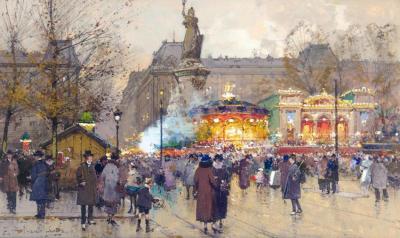 Place De La Republique I Artwork by Eugene Galien-Laloue
