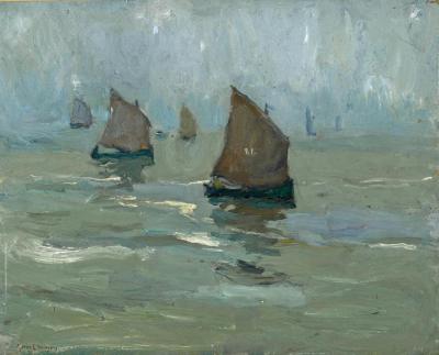 Boats On The Bay Artwork by Armin Hansen