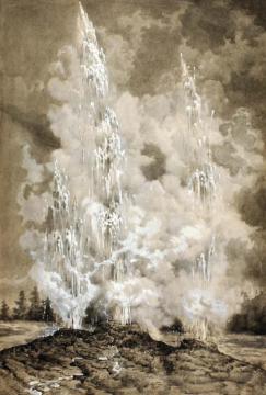 Yellowstone Geyser Artwork by Richard Norris Brooke