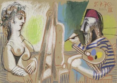 Painter And Model Iii Artwork by Pablo Picasso