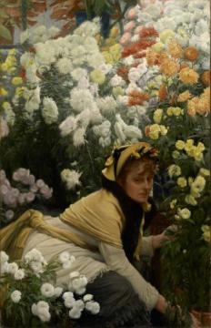 Chrysanthemums Artwork by James Tissot