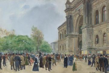 The opening day of the salon Artwork by Jean Georges Beraud