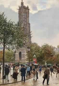 La Tour Saint Jacques Artwork by Jean Georges Beraud
